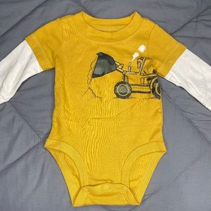 Carter's Mustard Yellow Long Sleeve Onsie Size 3M